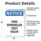 Signmission Fire Sprinkler Test Valve OSHA Notice Sign, Vinyl Decal, 5in W x 7in L, 2PK OS-2PACK-NS-D-57-V-12690 - alternate 6